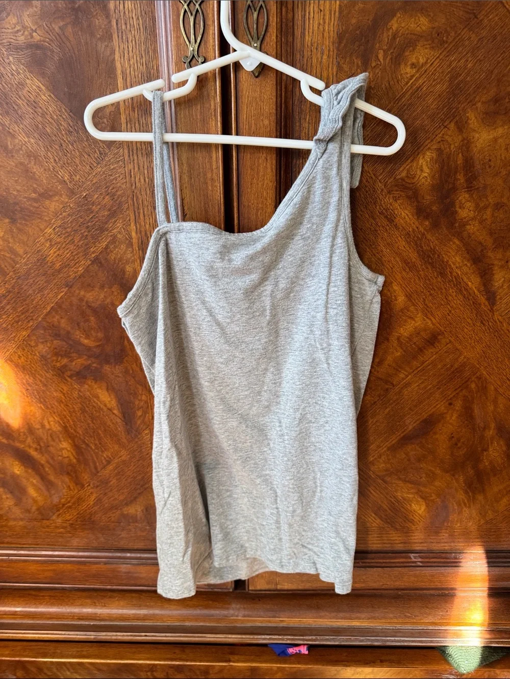 Justice Grey Tank Top with Teal and Purple Sequin Toucan size 14